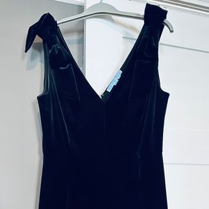 Draper James Black Velvet A-Line Dress